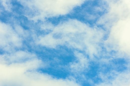 Clouds in blue sky. Sky with fluffy clouds background