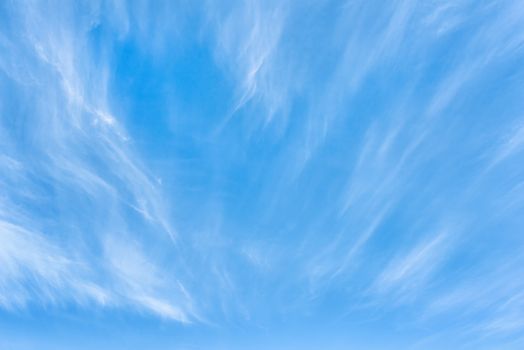 White clouds in the sky. Blue sky with clouds