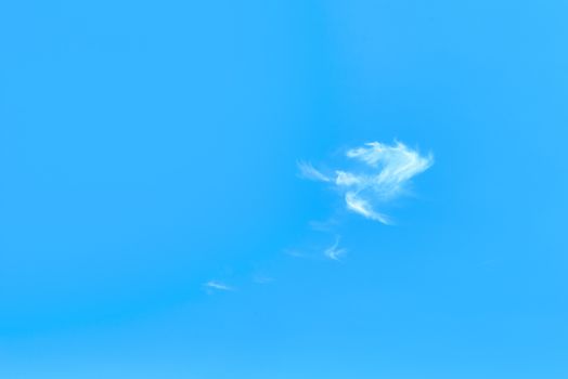 White clouds in the sky. Blue sky with clouds