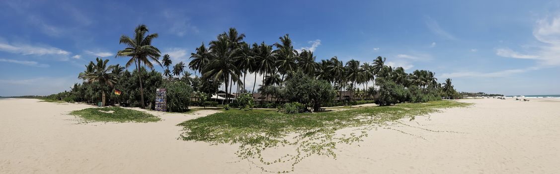 Panorama Bentota Beach in Sri Lanka, Asia. Dream beaches of the world.