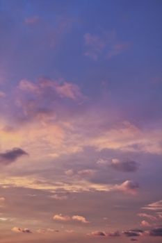 Incredible beautiful Sunset with cloud formations and colors in the sky.