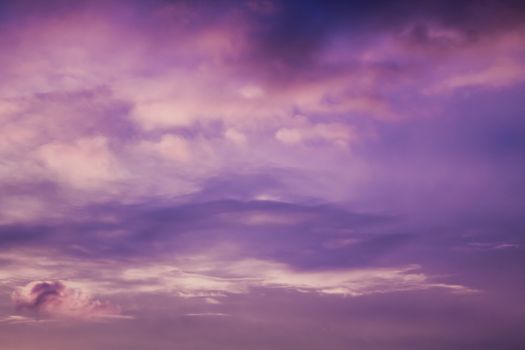 Incredible beautiful Sunset with cloud formations and colors in the sky.