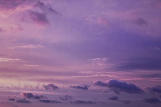 Incredible beautiful Sunset with cloud formations and colors in the sky.