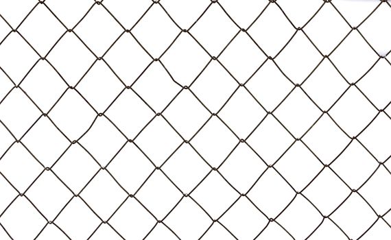 Chain Fence on a white background. Chain Fence closeup