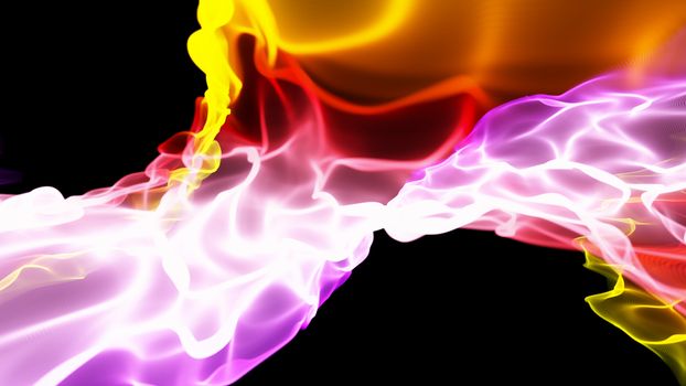 color canvas smoke, abstract 3d particle illustration
