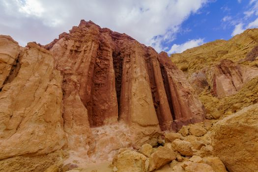 View of the Ammerm columns rock formation, Arava desert, Southern Israel