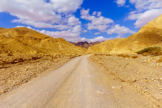 View of Nahal Amram (desert valley) and the Arava desert landscape, Southern Israel