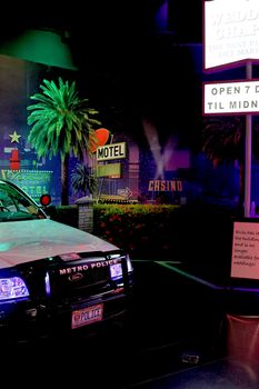 LAS VEGAS NV - Oct 09 2017: Movie set from HANGOVER movie at Madame Tussauds museum in Las Vegas.