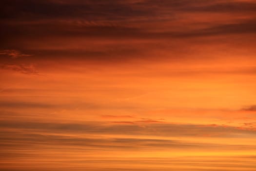 Sunset orange sky background