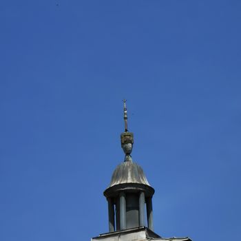 Close-up of the dome of the building in Miskolc. High quality photo