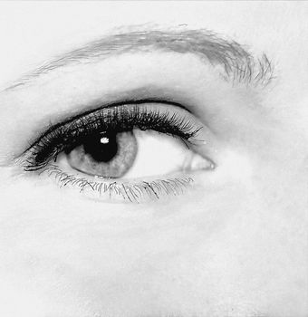 Close-up of a beautiful woman's eye High quality photo