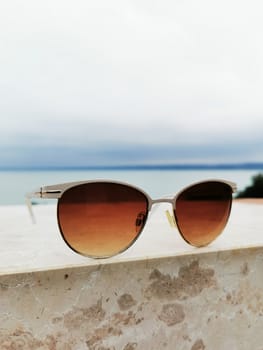 A close up of sunglasses. High quality photo