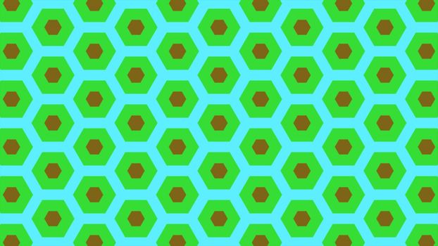 Abstract background of same color  hexagon and different surrounding rings. Illustration abstract hexagon background.