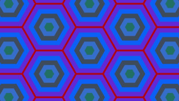 Abstract background of same color  hexagon and different surrounding rings. Illustration abstract hexagon background.