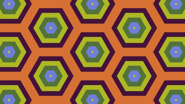 Abstract background of same color  hexagon and different surrounding rings. Illustration abstract hexagon background.