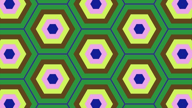 Abstract background of same color  hexagon and different surrounding rings. Illustration abstract hexagon background.