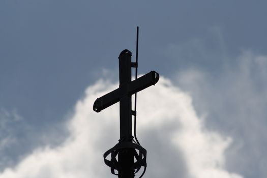 A close up of a street sign on a pole. High quality photo