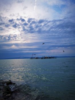 A large body of water. High quality photo