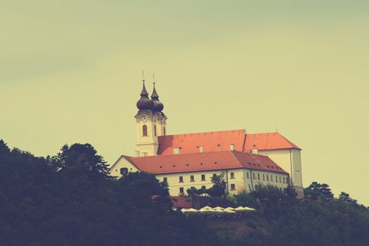 Tihanyi Abbey with the clear sky High quality photo