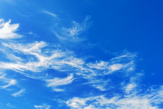 Clouds in blue sky. Sky with fluffy clouds background