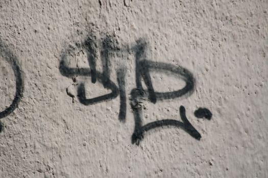 Graffiti on a wall. High quality photo