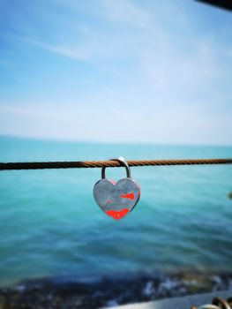 Recording of love padlock macro at the port of Siófok. High quality photo