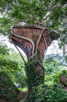 Longteng Broken Bridge, Yutengping Bridge in Longteng Village, Sanyi Township, Miaoli County, Taiwan, a famous travel destination, lifestyle.