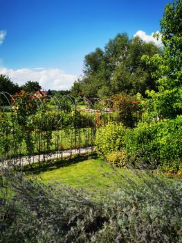 Beautiful park in the fairy garden of Miskolc. High quality photo