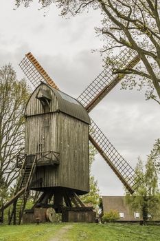 Beautiful old mill in the Speckenbütteler park in Lehe, Bremerhaven, Germany.