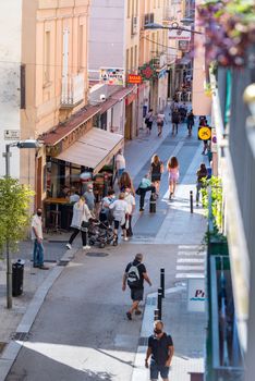 Lloret de Mar, Spain : 2020 2 Sept : Streets of Lloret de Mar after Covid 19 without international tourists in summer 2020