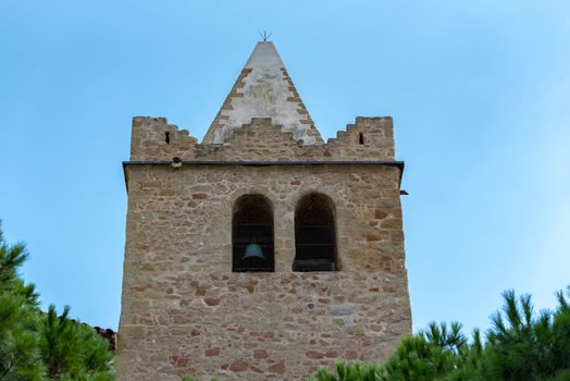 Church of Lloret de Mar after Covid 19 without international tourists in summer 2020