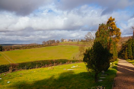 Views of the beautiful church and grounds of Hedsor in Buckinghamshire, England
