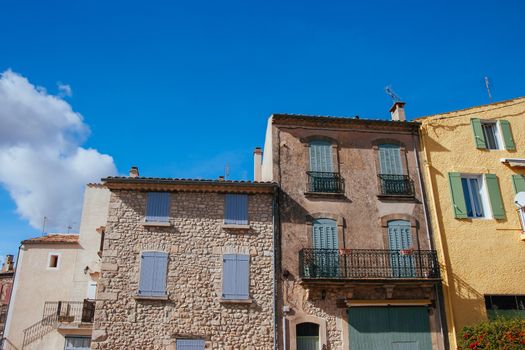 Beautiful and historic Provincial building architecture in Sault, France