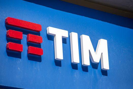 terni,italy september 02 2020:teaches outside a tim shop