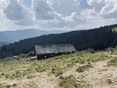 old barn in the mountains