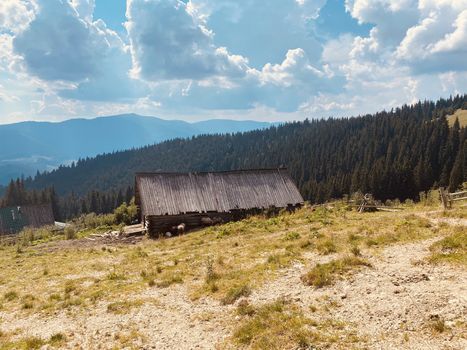 old barn in the mountains