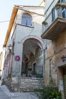 Collescipoli,Italy september 04 2020:Collegiate church of San NIcolo in the center of the town of Collescipoli