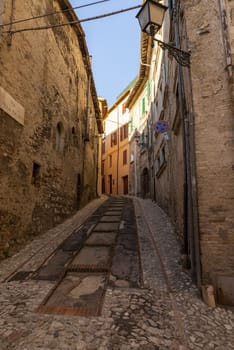 Collescipoli,Italy september 04 2020:architecture of alleys and buildings in the town of Collescipoli