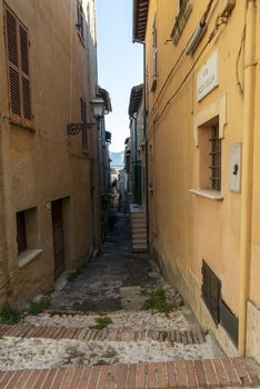 Collescipoli,Italy september 04 2020:architecture of alleys and buildings in the town of Collescipoli