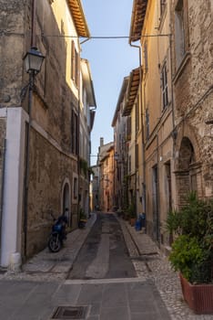 Collescipoli,Italy september 04 2020:architecture of alleys and buildings in the town of Collescipoli