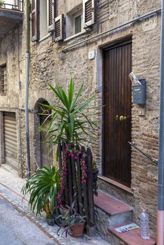 Collescipoli,Italy september 04 2020:architecture of alleys and buildings in the town of Collescipoli