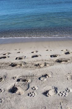 seascape from sea shore in summer season for background