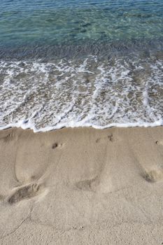 seascape from sea shore in summer season for background