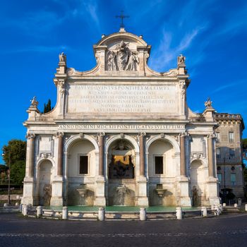 The Fontana dell'Acqua Paola also known as Il Fontanone ("The big fountain") is a monumental fountain located on the Janiculum Hill in Rome.