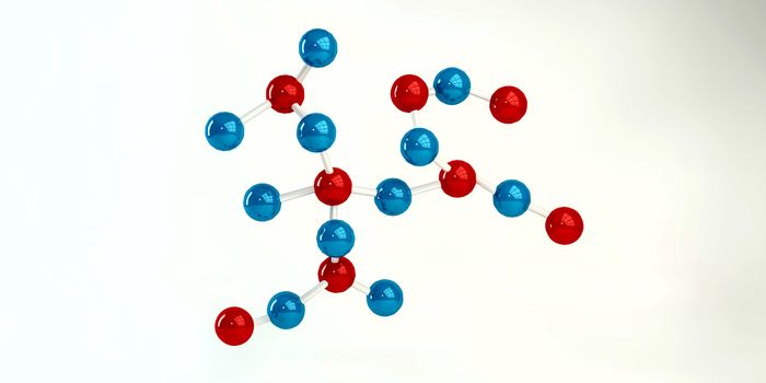 Molecule Structure in 3D as a Presentation Background