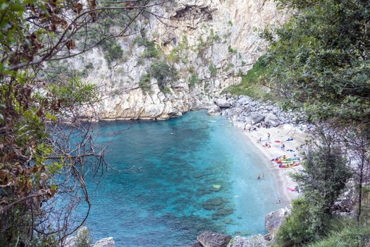 Remote beach named 'Fakistra' at area of Pelion in Greece