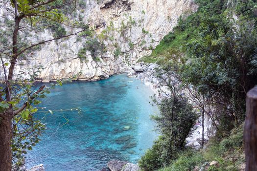 Remote beach named 'Fakistra' at area of Pelion in Greece