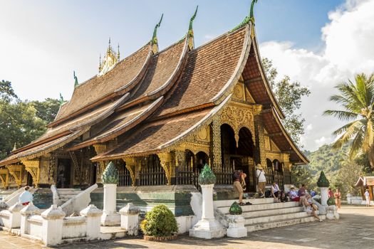 Wat Xieng Thong, temple of the Golden City, a Buddhist temple in Luang Prabang, Laos. Vat Visoun