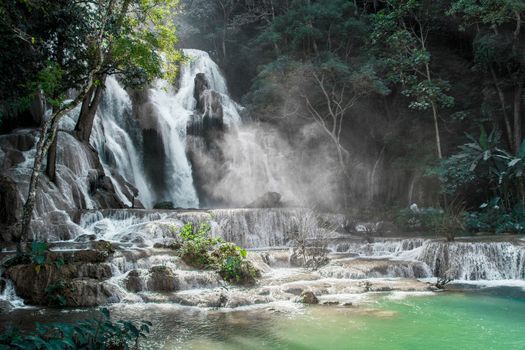 Kuang Si waterfalls, Luang Prabang, Laos. Most Beautiful waterfalls.