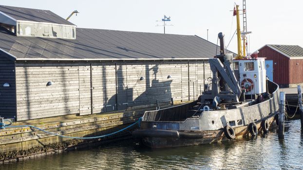 Working ship in Denmark